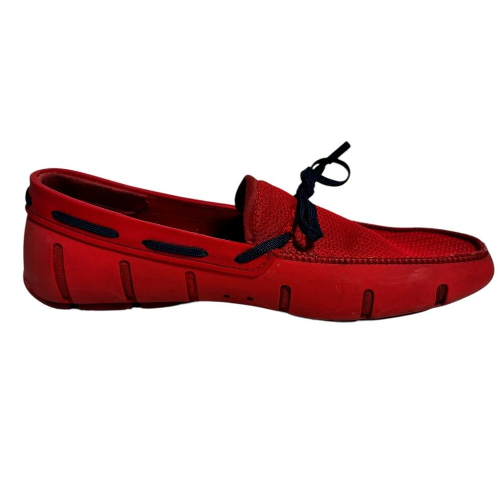 SWIMS Loafers Braided Lace Shoes Men 9 Orange Coastal Beach Washable Preppy‎